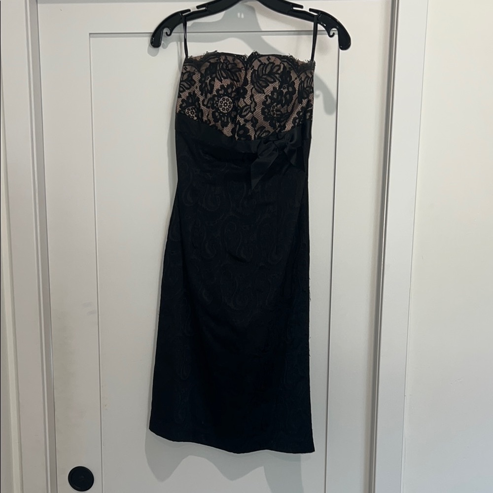 Scott McClintock Tan Strapless Sheath Cocktail Dress